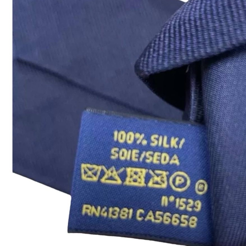 Polo by Ralph Lauren Navy Silk Tie - Picture 3 of 11
